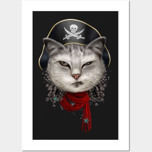 PIRATE CAT Posters and Art